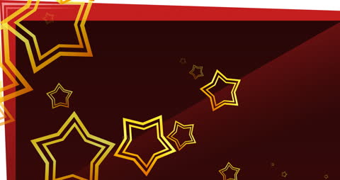 Abstract Golden Stars on Gradient Black and Red Background
