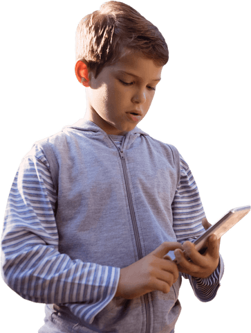 Young Boy Interacting with Digital Tablet in Transparent Setting - Download Free Stock Videos Pikwizard.com