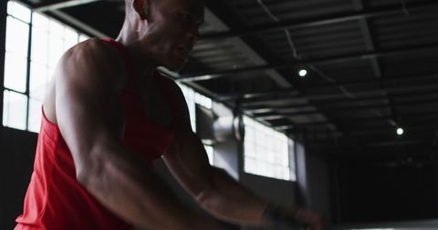 African American Man Practicing Battling Ropes in Urban Gym - Download Free Stock Images Pikwizard.com