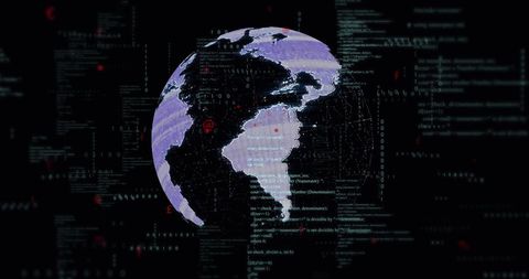 Digital Globe Surrounded by Dynamic Data Interface - Download Free Stock Images Pikwizard.com