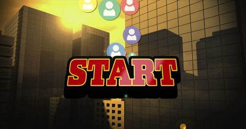 Social Media Start Concept in Urban Setting