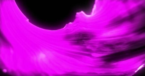 Abstract Purple Waves in Dynamic Movement Against Black
