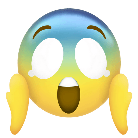 expressive surprised emoji with gradient design on transparent background - Download Free Stock Videos Pikwizard.com