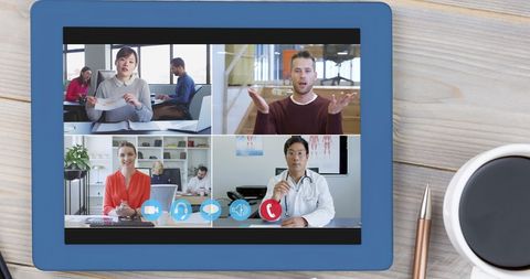 Virtual Meeting with Professionals During Pandemic - Download Free Stock Images Pikwizard.com