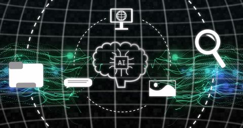 global artificial intelligence data network visualization - Download Free Stock Images Pikwizard.com