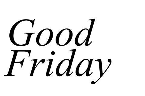 Good Friday Text Vector on Transparent Background for Celebrations