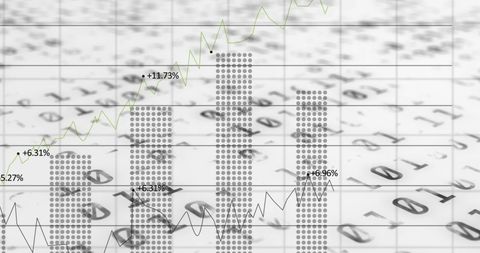 Binary Code with Financial Charts and Data Analysis - Download Free Stock Images Pikwizard.com