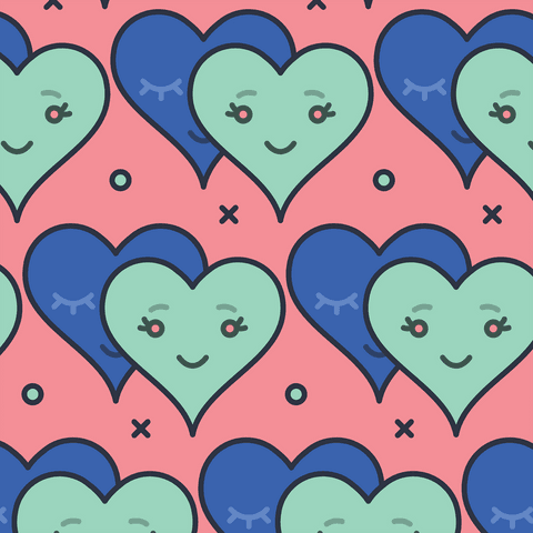 pattern of smiling hearts on transparent background - Download Free Stock Videos Pikwizard.com
