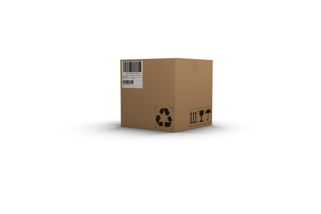 Transparent 3D Image of Brown Cardboard Parcel with Shipping Labels - Download Free Stock Videos Pikwizard.com