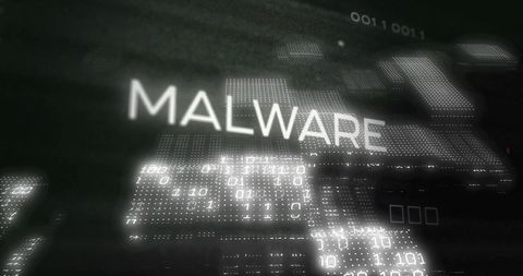 Digital Malware Alert with Binary Code Elements - Download Free Stock Images Pikwizard.com