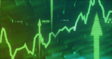 Rising Trend on Digital Financial Analytics Screen