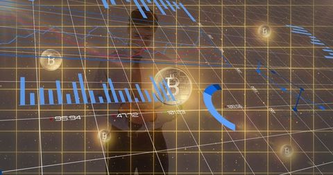 Businessman Innovating Cryptocurrency Data Analysis