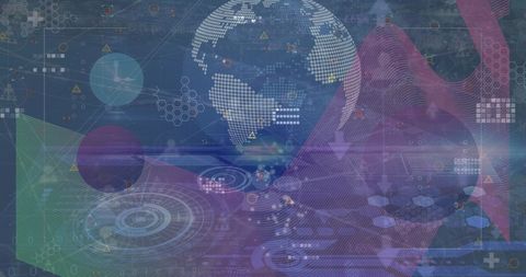 Global Data Processing and Digital Connections Technology - Download Free Stock Images Pikwizard.com