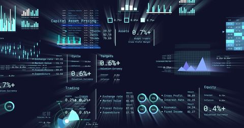 Futuristic Financial Interface with Dynamic Data Visualizations - Download Free Stock Images Pikwizard.com