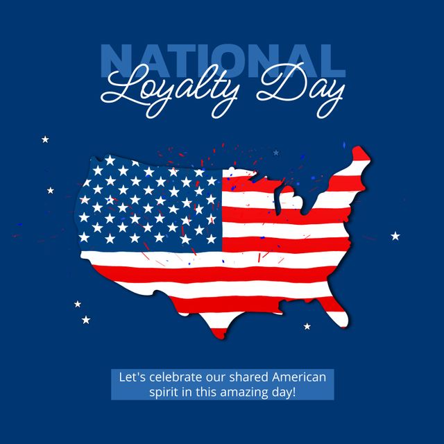 National Loyalty Day Celebration with USA Flag Map Design - Download Free Stock Templates Pikwizard.com