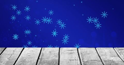 Christmas Themed Falling Snowflakes on Blue Background - Download Free Stock Images Pikwizard.com