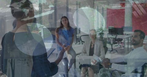 Team Collaborating with Holographic Data Display - Download Free Stock Images Pikwizard.com