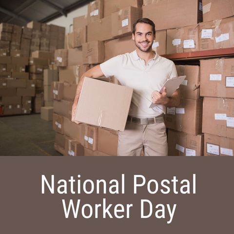 Happy Delivery Man Commemorates National Postal Worker Day