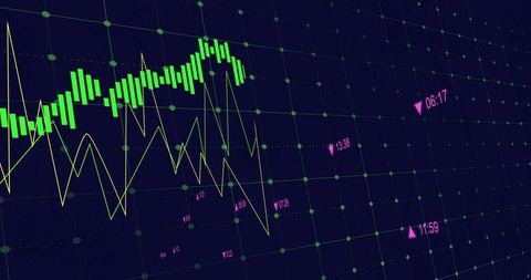Financial Analysis Concept with Modern Chart Display