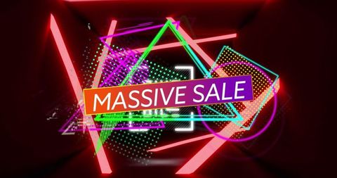 Vibrant Neon Sign for Massive Sale Promotion