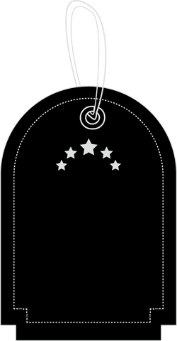 Black Gift Tag with Stars on Transparent Background - Download Free Stock Videos Pikwizard.com