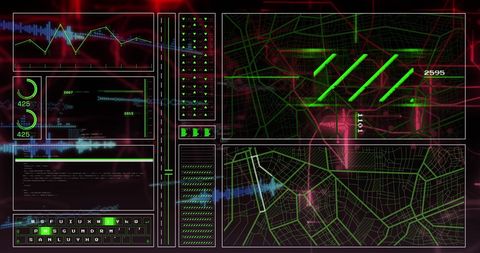 Futuristic Digital Interface with Technological Data Visualization - Download Free Stock Images Pikwizard.com