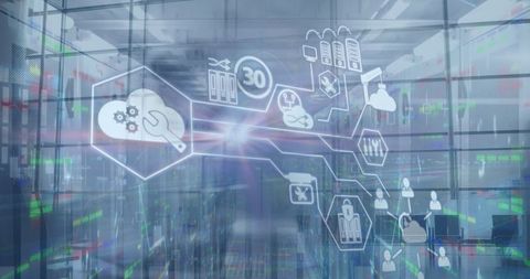 Futuristic Financial Data Processing with Transparent Display Screen - Download Free Stock Images Pikwizard.com