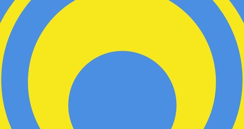 Vibrant Blue and Yellow Circle Pattern Showing Support for Ukraine