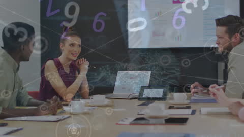 Digital Interconnected Business Meeting with Networking Concept