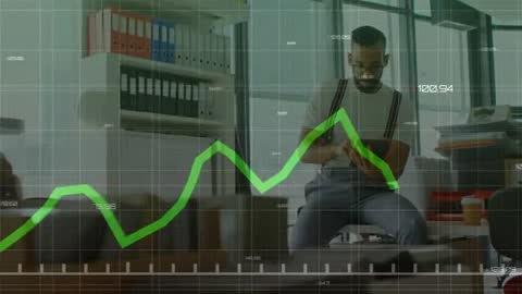 Data Analyst Exploring Technology Trends in Modern Office