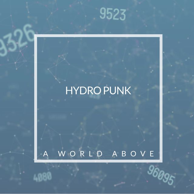 Hydro Punk Cover Design with Network Patterns and Numbers - Download Free Stock Templates Pikwizard.com