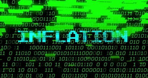 Neon Encryption Glitch with Green Binary Stream and Pixelated Cybersecurity Text Concept