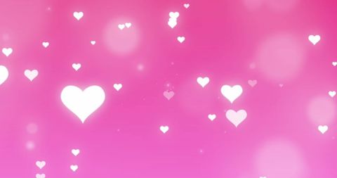 Floating White Hearts on Pink Background - Download Free Stock Images Pikwizard.com