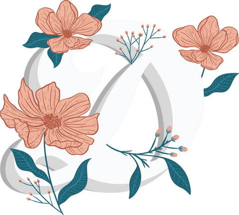 elegant floral alphabet d with pink blooms on transparent background - Download Free Stock Videos Pikwizard.com