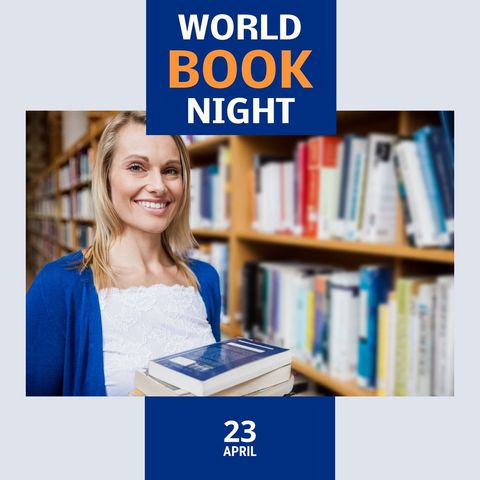 Celebrating World Book Night in the Library - Download Free Stock Templates Pikwizard.com