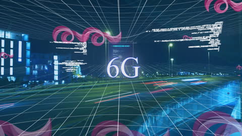 Futuristic 6G Network Concept with Data and Car Motions