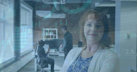 Confident Businesswoman Overseeing Diverse Team in Modern Office - Download Free Stock Images Pikwizard.com