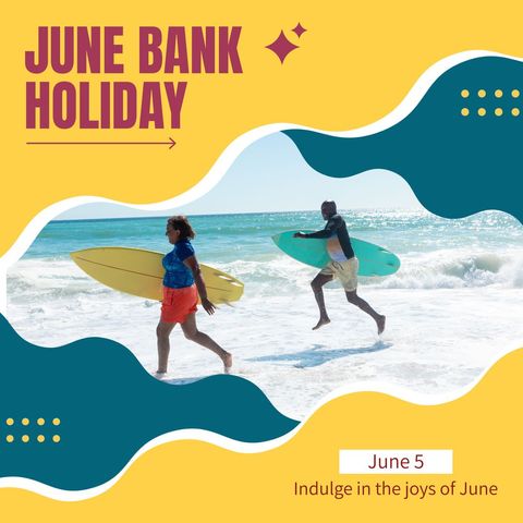 Multiracial Seniors Celebrating June Bank Holiday at Beach