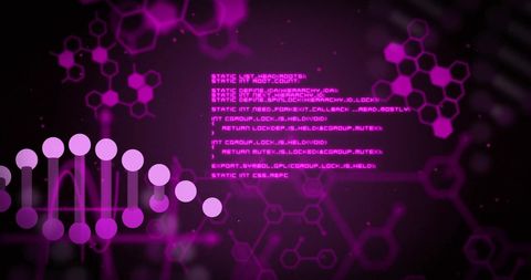 Digital Interface with DNA Strand and Data Programming - Download Free Stock Images Pikwizard.com