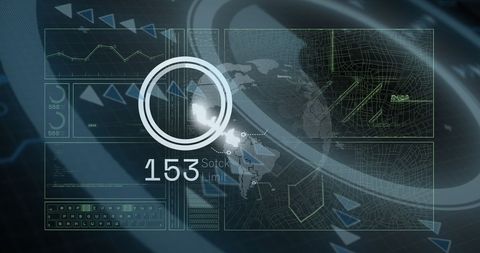 Advanced Digital Interface with Data Analytics Display - Download Free Stock Images Pikwizard.com