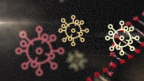 Digital Illustration of DNA Helic Helix with Holographic Cells