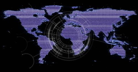 Futuristic Global Map with Digital Network Connectivity - Download Free Stock Images Pikwizard.com