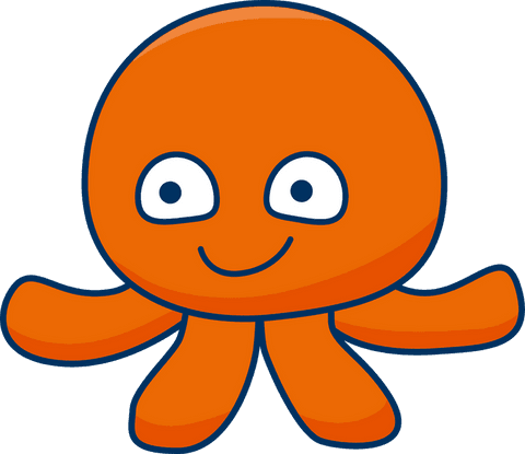 Playful Orange Octopus Cartoon on Transparent Background - Download Free Stock Videos Pikwizard.com