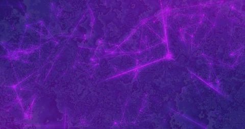 Futuristic Magenta Nodes on Purple Network Connections