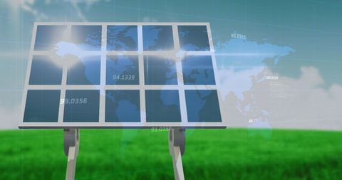 Innovative Solar Panel Technology with Global Data - Download Free Stock Images Pikwizard.com