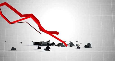 Economic Crisis Red Line Graph Crashes Symbolically - Download Free Stock Images Pikwizard.com