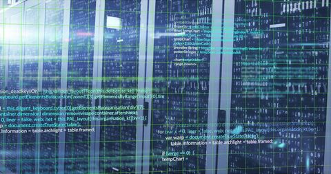 Data Processing with Digital Interface over Computer Servers - Download Free Stock Images Pikwizard.com