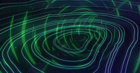 Futuristic Digital Tunnel with Neon Light Patterns - Download Free Stock Images Pikwizard.com