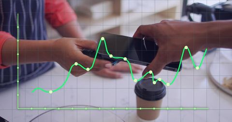 Digital payment processing overlayed with financial data