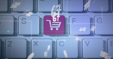 Digital Shopping Concept with Modern Keyboard Interface - Download Free Stock Images Pikwizard.com